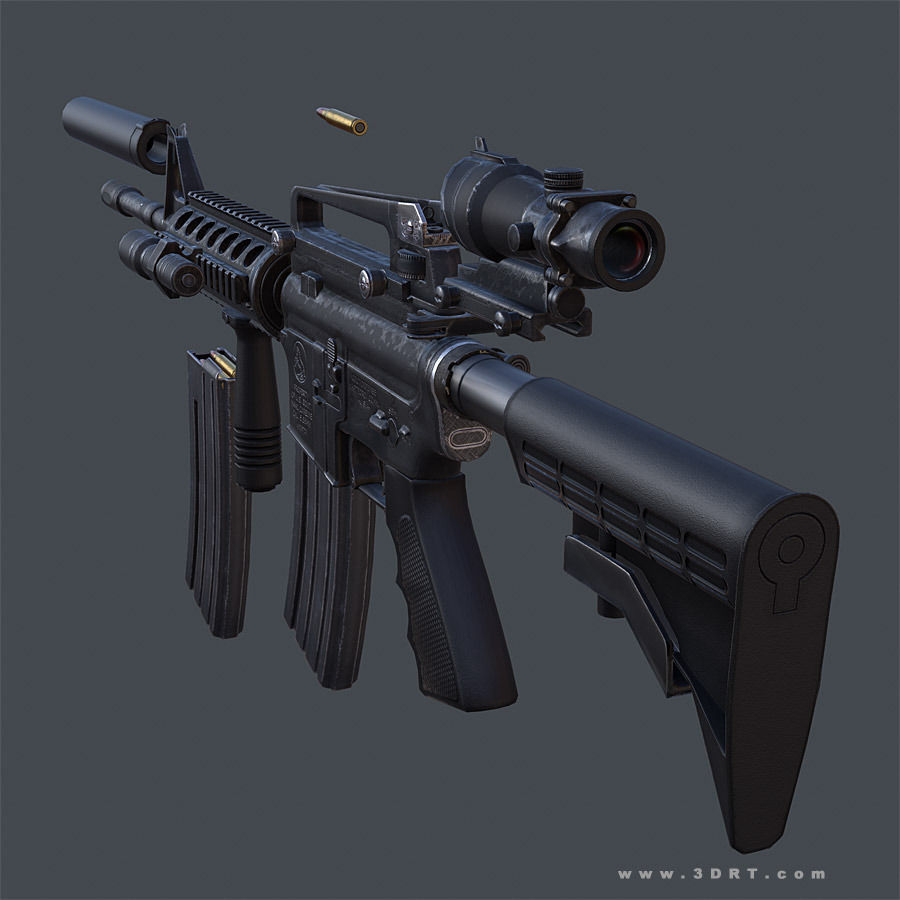 3DRT - Modern Firearms Animated HD Vol3 Low-poly 3D model_4