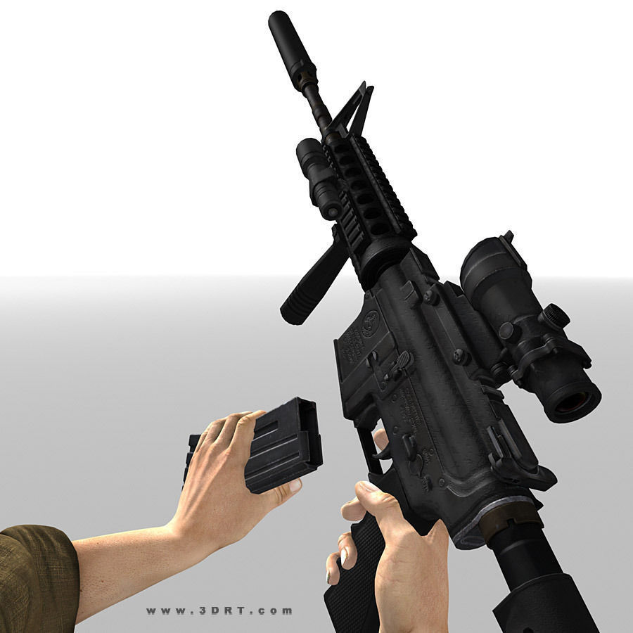 3DRT - Modern Firearms Animated HD Vol3 Low-poly 3D model_2