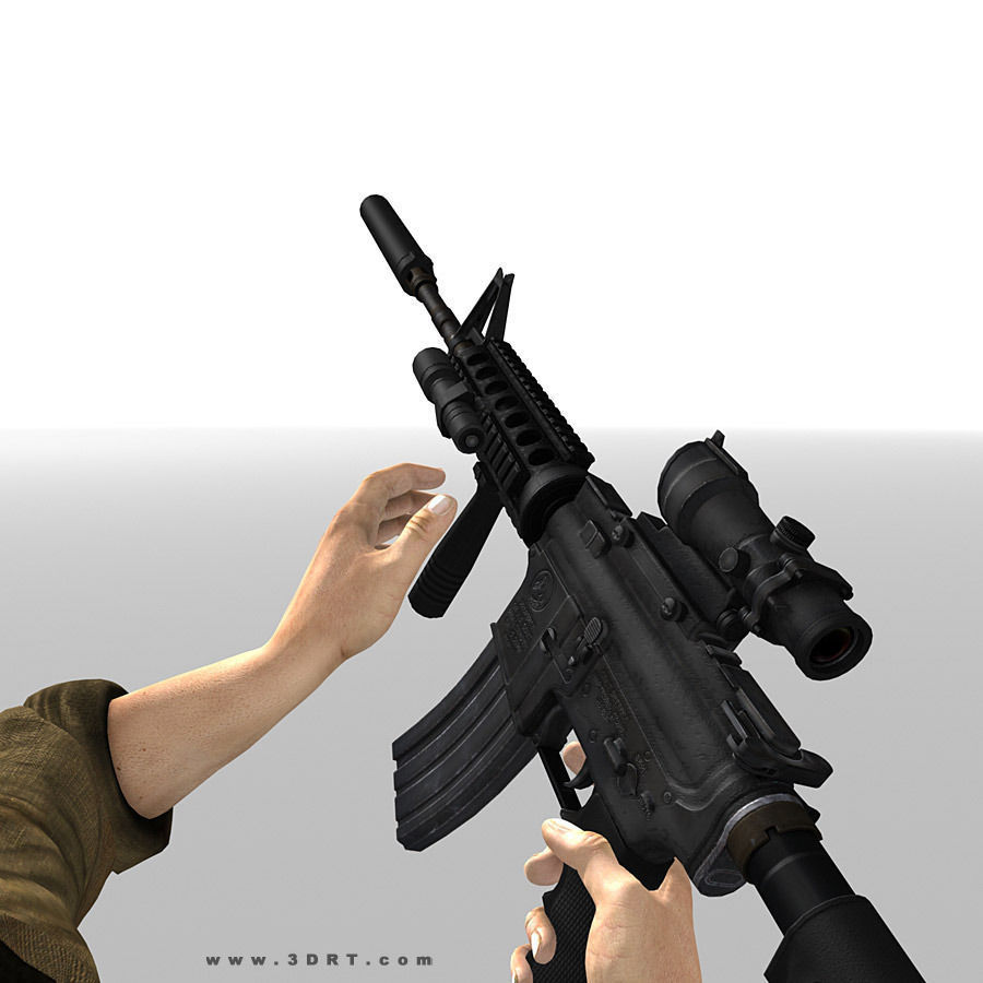 3DRT - Modern Firearms Animated HD Vol3 Low-poly 3D model_5