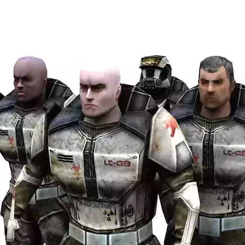 3DRT - Sci-Fi Elite Troopers Low-poly 3D model