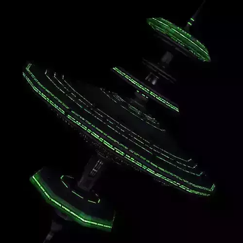 3DRT - Space Stations Pack Light Low-poly 3D model