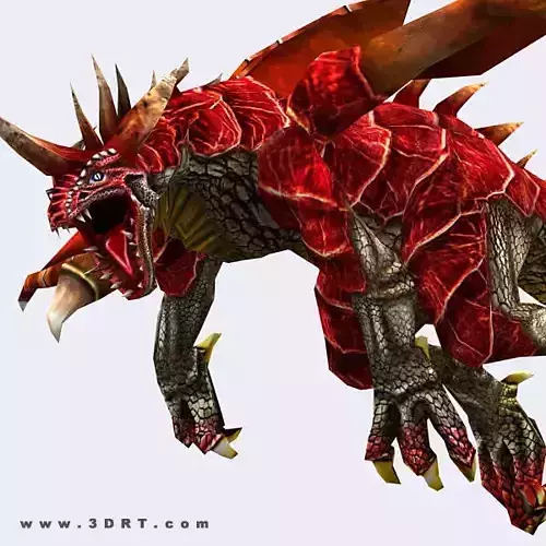 3DRT - Dragons Pack Low-poly 3D model