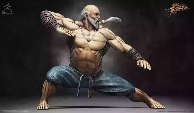 Gouken - character from the game Street Fighter 
