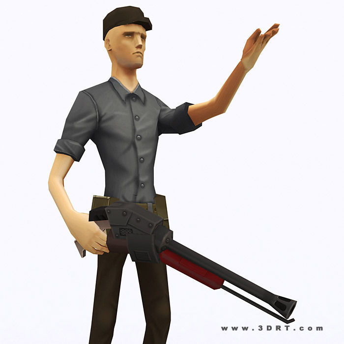 3DRT - Brutal Army Squad Low-poly 3D model_15