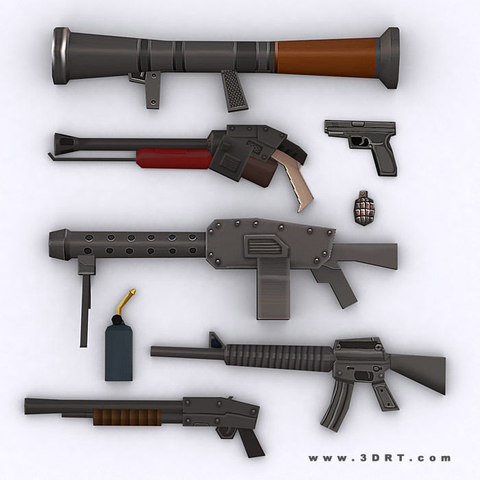 3DRT - Brutal Army Squad Low-poly 3D model_17