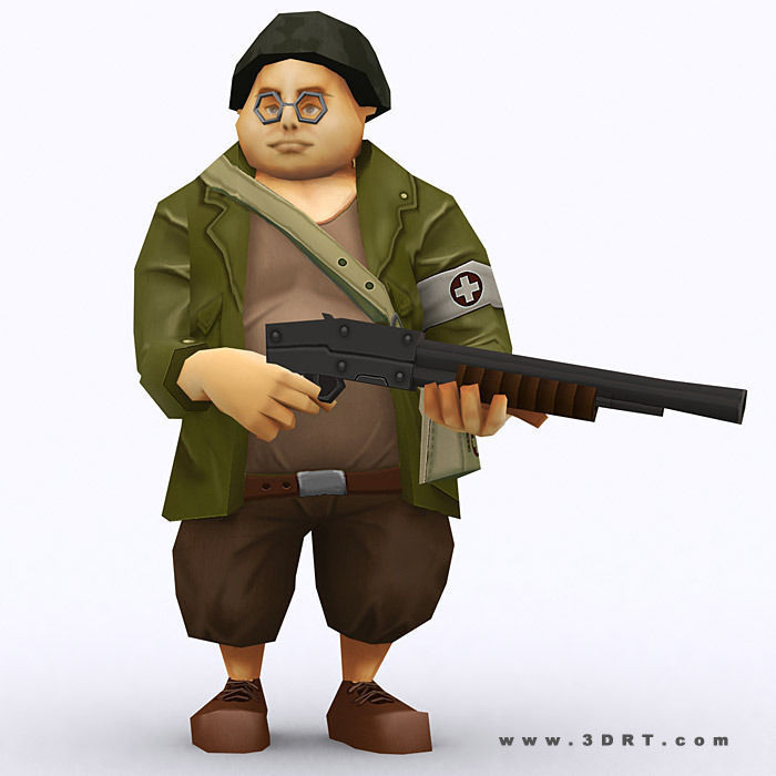 3DRT - Brutal Army Squad Low-poly 3D model_11