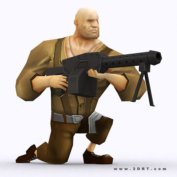 3DRT - Brutal Army Squad Low-poly 3D model_14