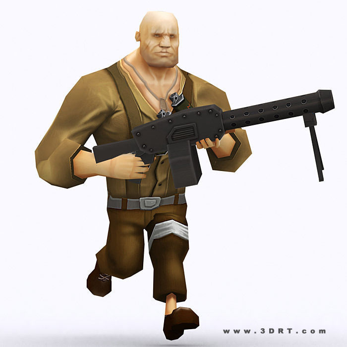 3DRT - Brutal Army Squad Low-poly 3D model_7
