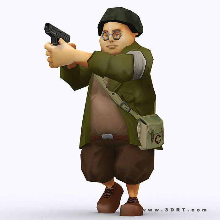 3DRT - Brutal Army Squad Low-poly 3D model_13