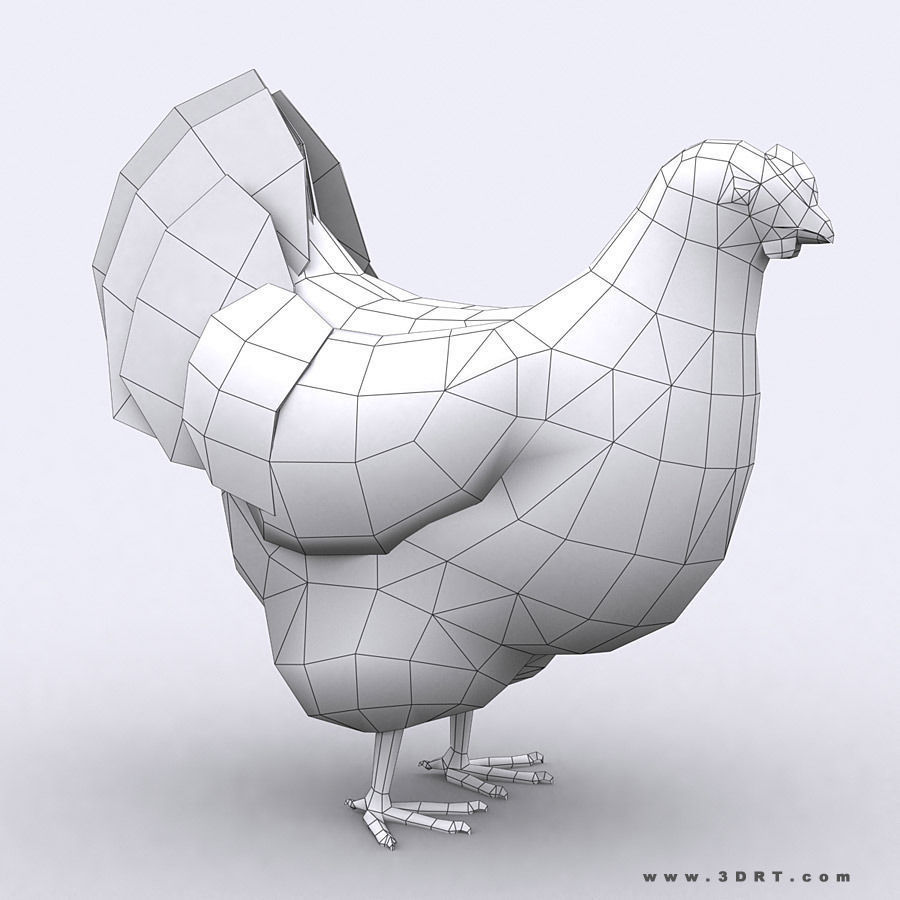 3DRT - Domestic Animals  Low-poly 3D model_34