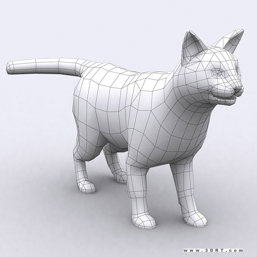 3DRT - Domestic Animals  Low-poly 3D model_16