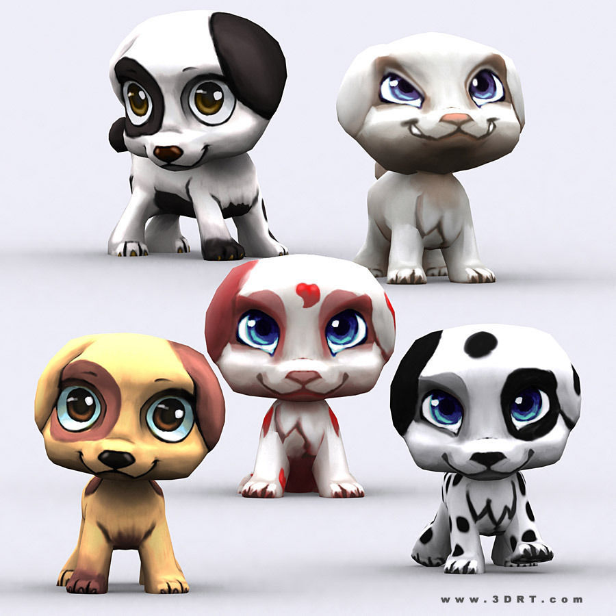 3DRT - Chibii Animals Low-poly 3D model_9