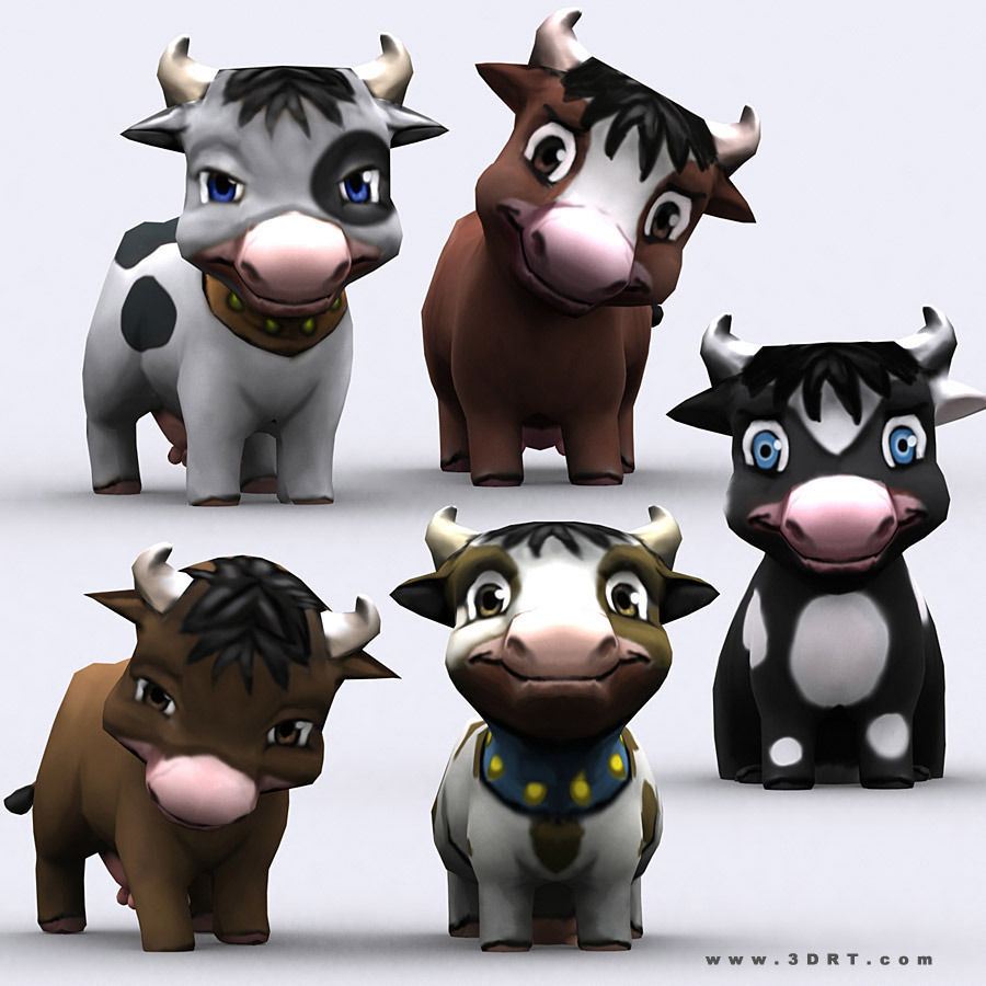 3DRT - Chibii Animals Low-poly 3D model_4