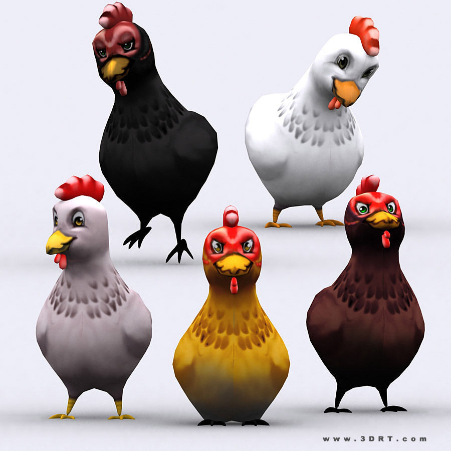 3DRT - Chibii Animals Low-poly 3D model_11