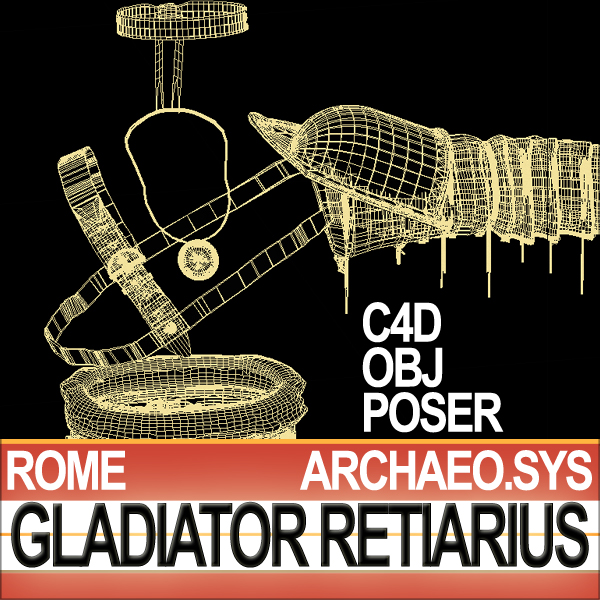 Roman Gladiator Retiarius Props Poser Daz 3D model_15