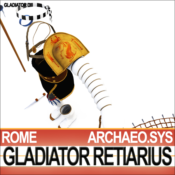 Roman Gladiator Retiarius Props Poser Daz 3D model_6