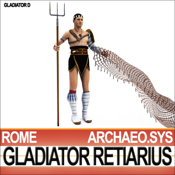Roman Gladiator Retiarius Props Poser Daz 3D model_2