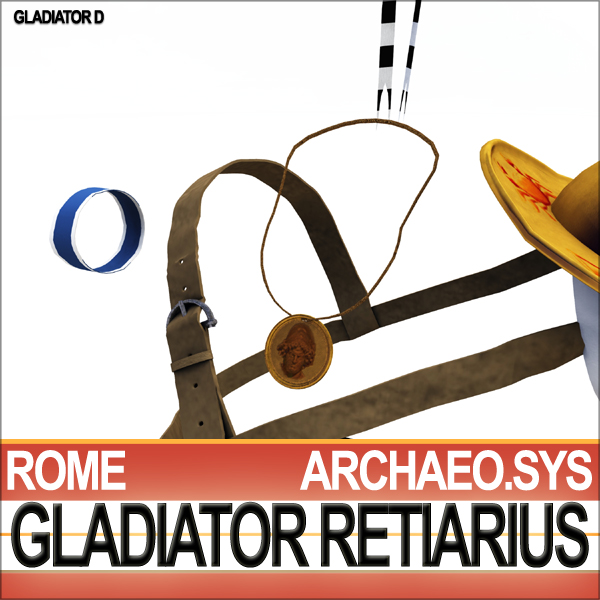 Roman Gladiator Retiarius Props Poser Daz 3D model_7