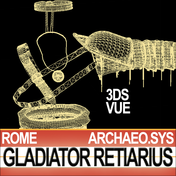 Roman Gladiator Retiarius Props Poser Daz 3D model_16