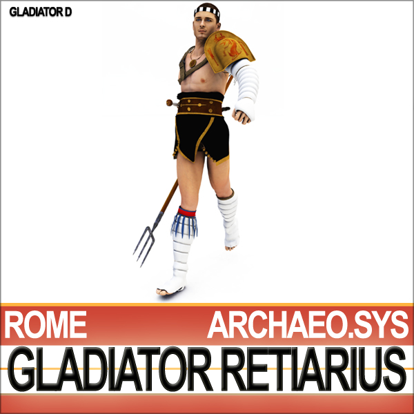 Roman Gladiator Retiarius Props Poser Daz 3D model_1