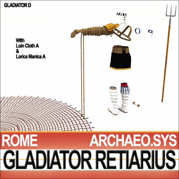 Roman Gladiator Retiarius Props Poser Daz 3D model_9
