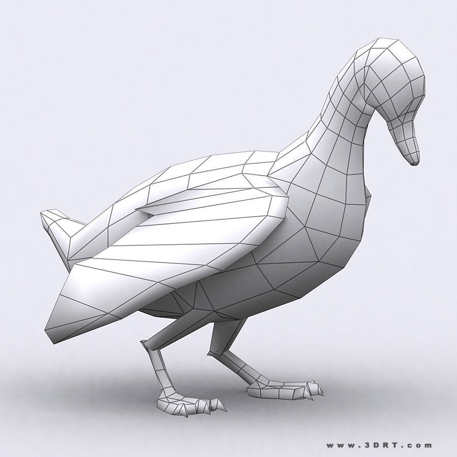 3DRT - Duck Low-poly 3D model_2