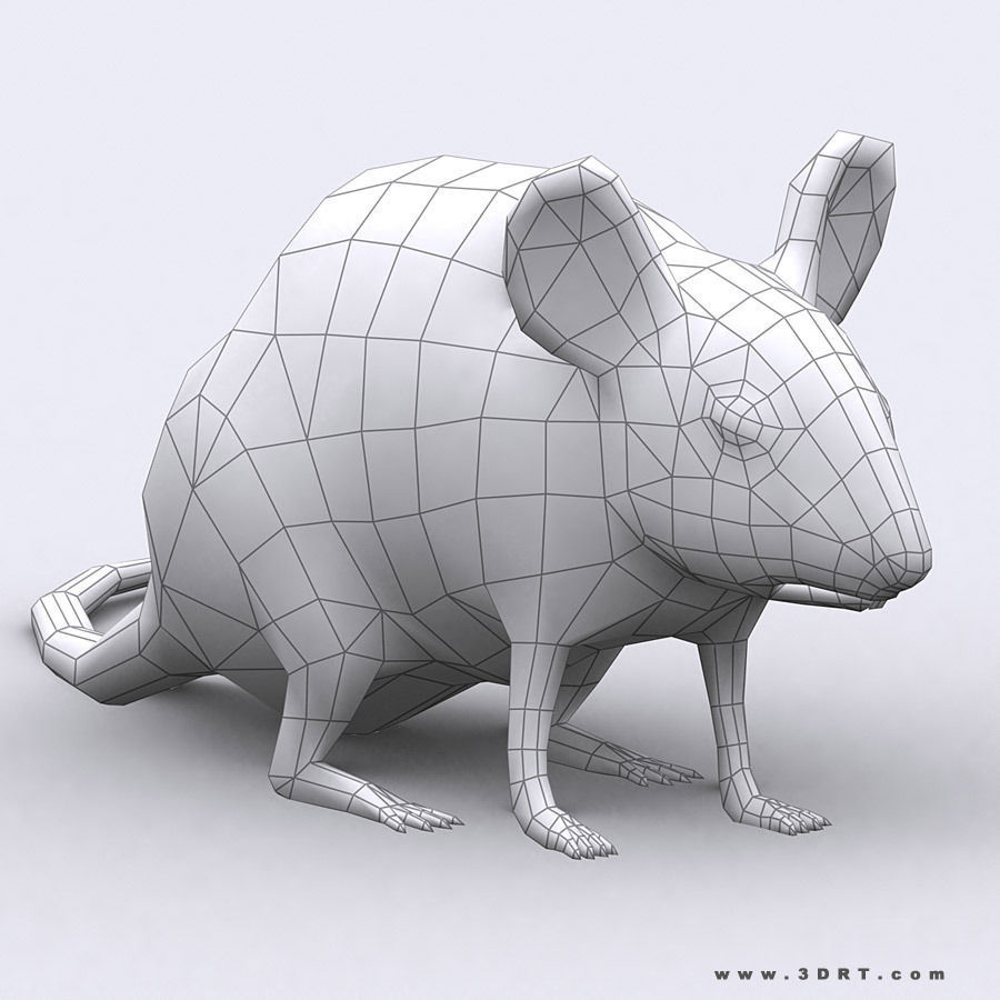 3DRT - Mouse Low-poly 3D model_2