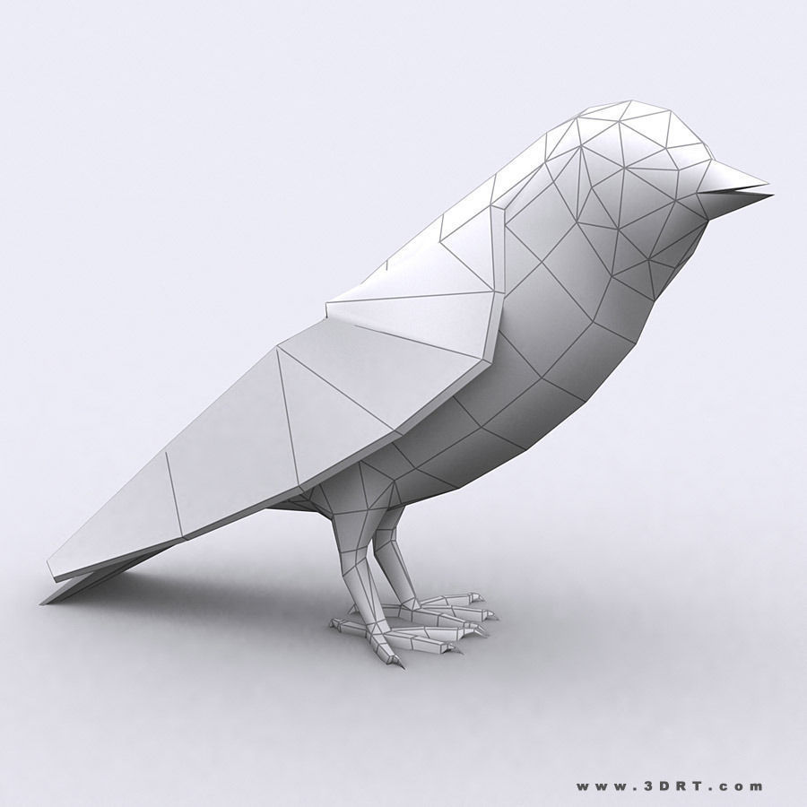 3DRT - Swallow Low-poly 3D model_2