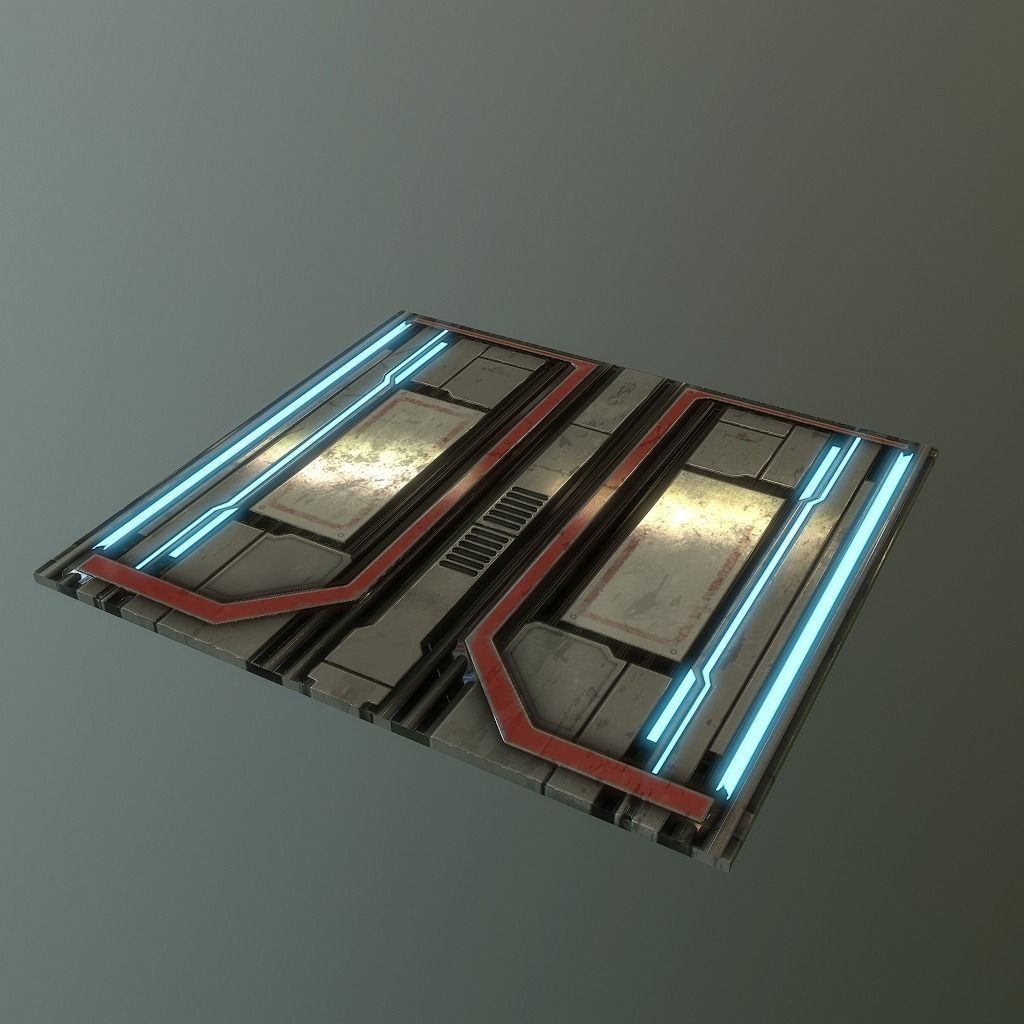 Sci-Fi Panel V1 Low-poly 3D model_6