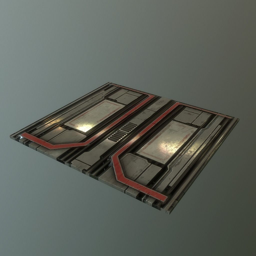 Sci-Fi Panel V1 Low-poly 3D model_2