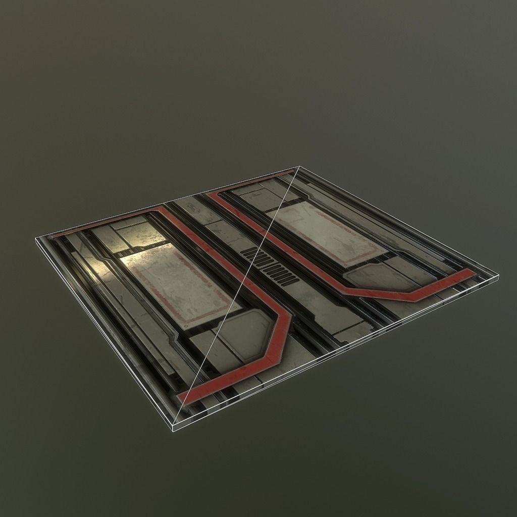 Sci-Fi Panel V1 Low-poly 3D model_4