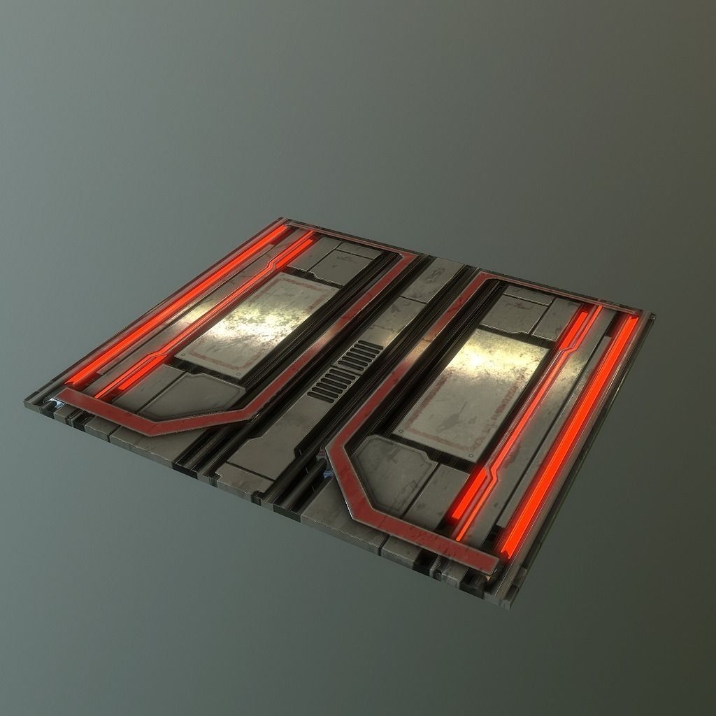 Sci-Fi Panel V1 Low-poly 3D model_7