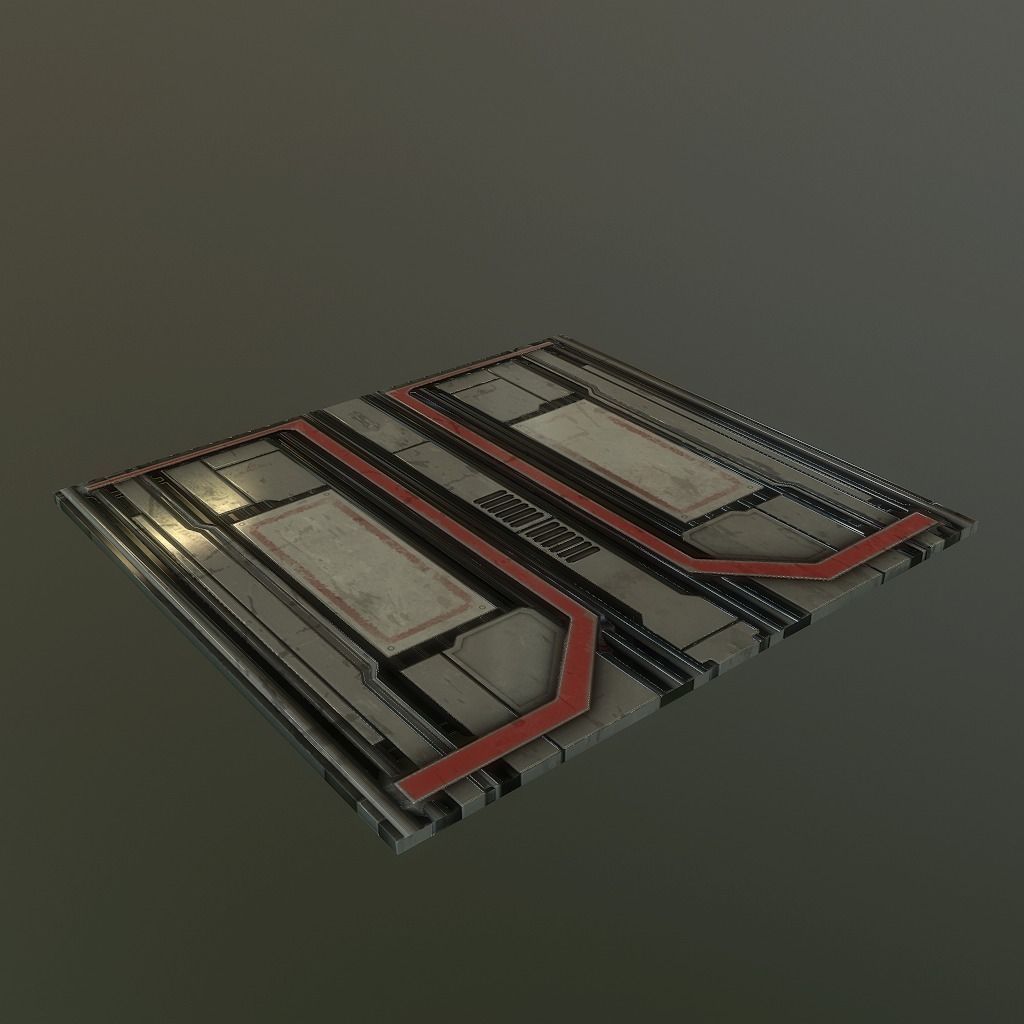 Sci-Fi Panel V1 Low-poly 3D model_0