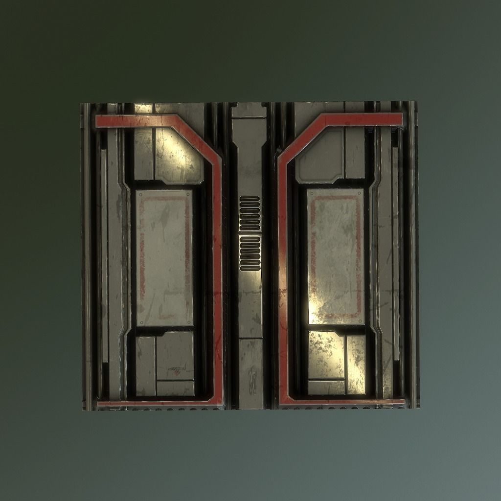 Sci-Fi Panel V1 Low-poly 3D model_1