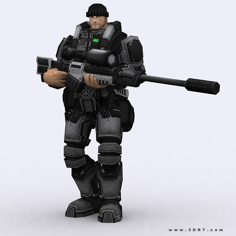 3DRT - X-Commanders Low-poly 3D model_5