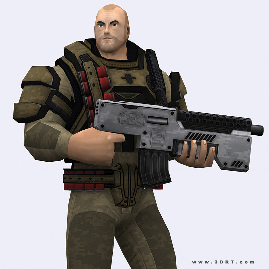 3DRT - X-Commanders Low-poly 3D model_7