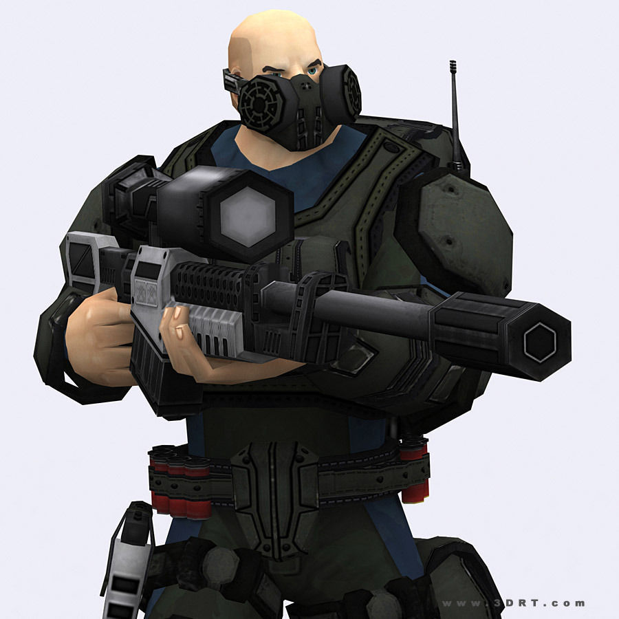 3DRT - X-Commanders Low-poly 3D model_10