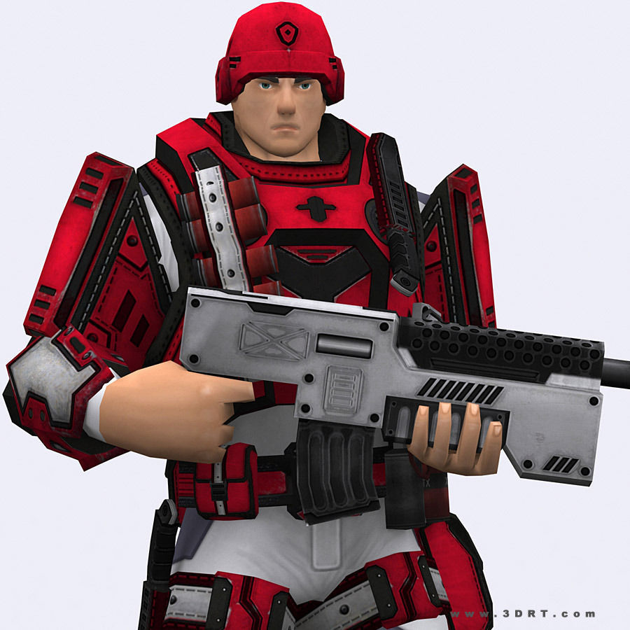 3DRT - X-Commanders Low-poly 3D model_9