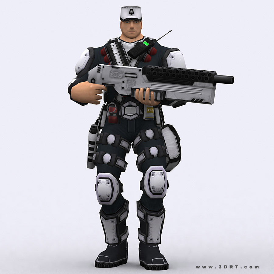3DRT - X-Commanders Low-poly 3D model_4