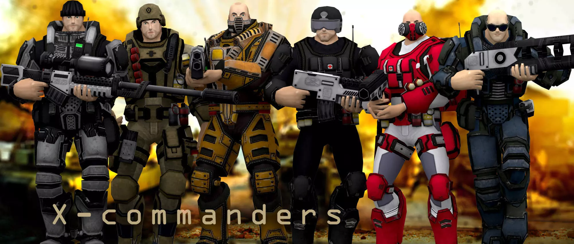 3DRT - X-Commanders Low-poly 3D model_0