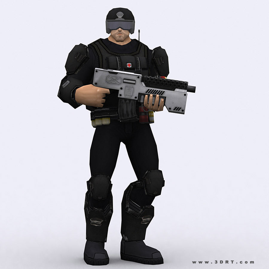 3DRT - X-Commanders Low-poly 3D model_16