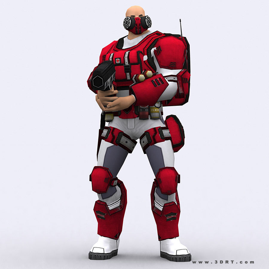 3DRT - X-Commanders Low-poly 3D model_17