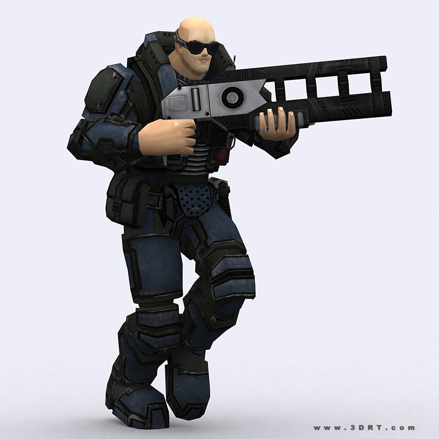 3DRT - X-Commanders Low-poly 3D model_12