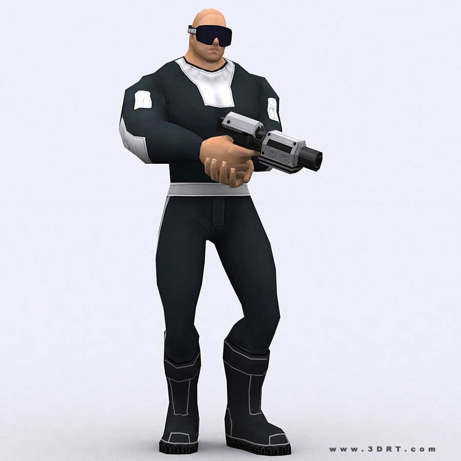 3DRT - X-Commanders Low-poly 3D model_15