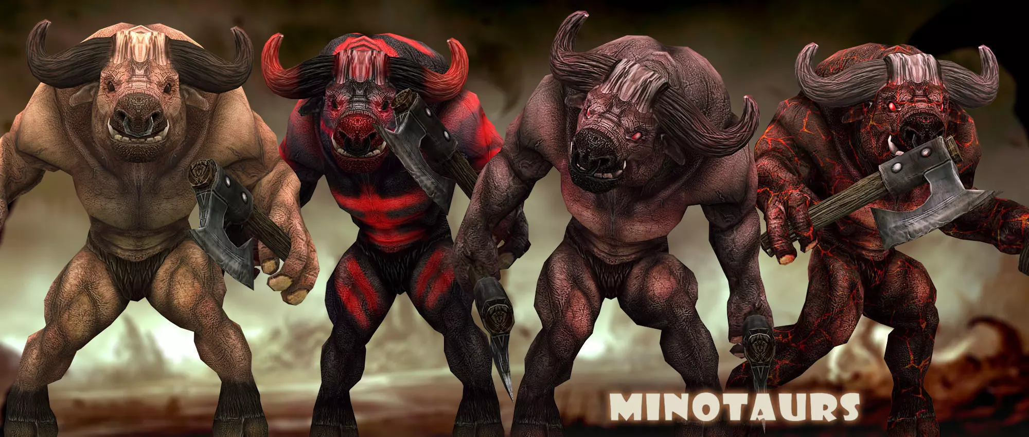 3DRT - Minotaurs Low-poly 3D model_0