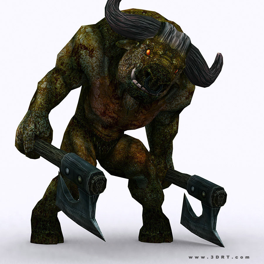 3DRT - Minotaurs Low-poly 3D model_4