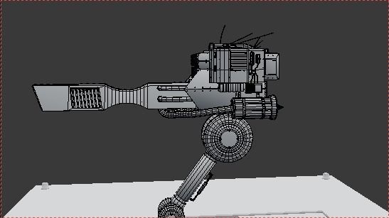 Sci Fi Sentry Gun Free low-poly 3D model_3