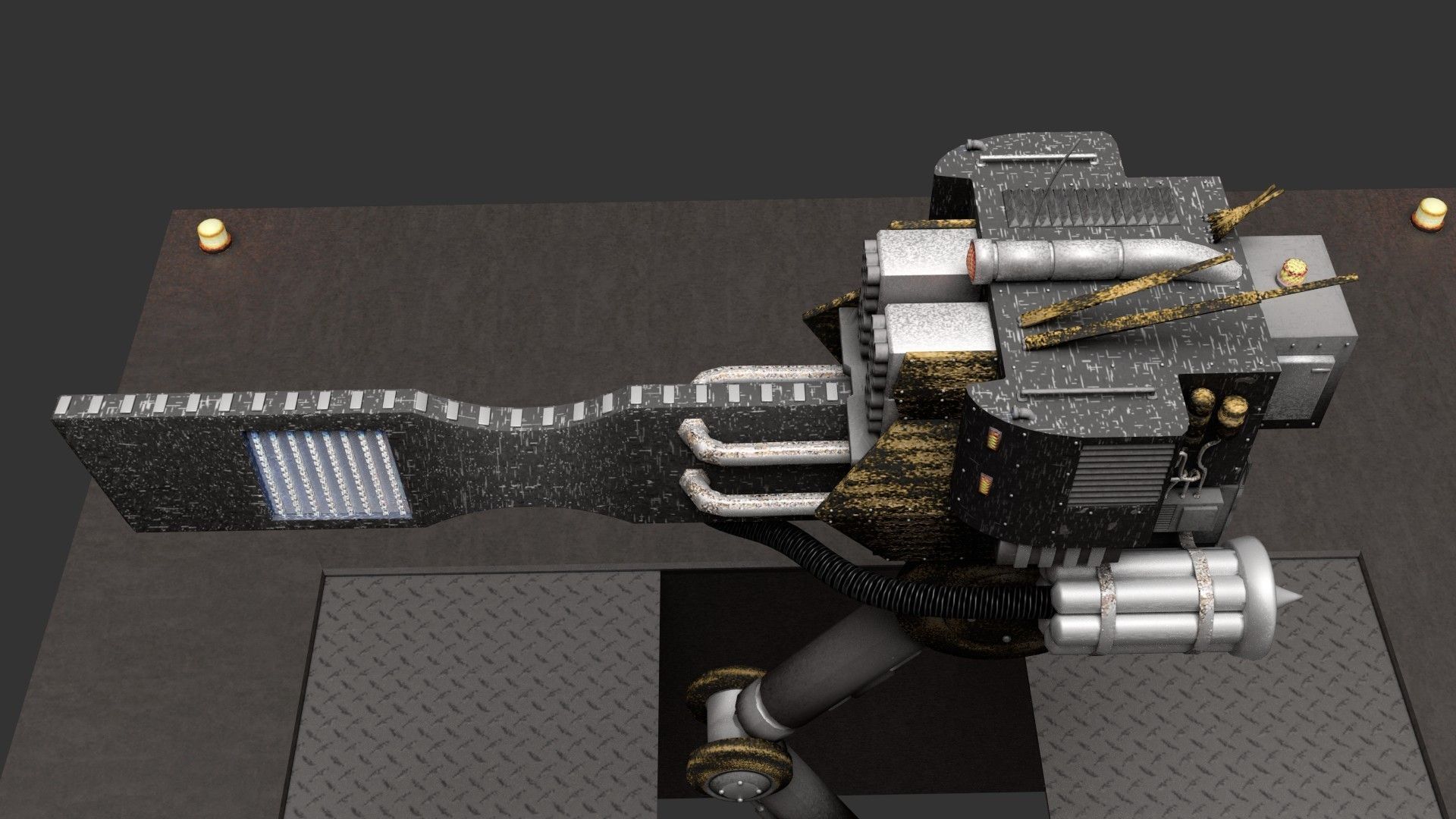 Sci Fi Sentry Gun Free low-poly 3D model_5