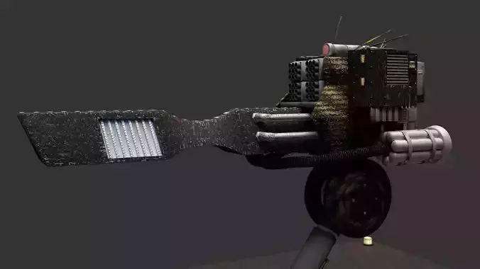 Sci Fi Sentry Gun Free low-poly 3D model