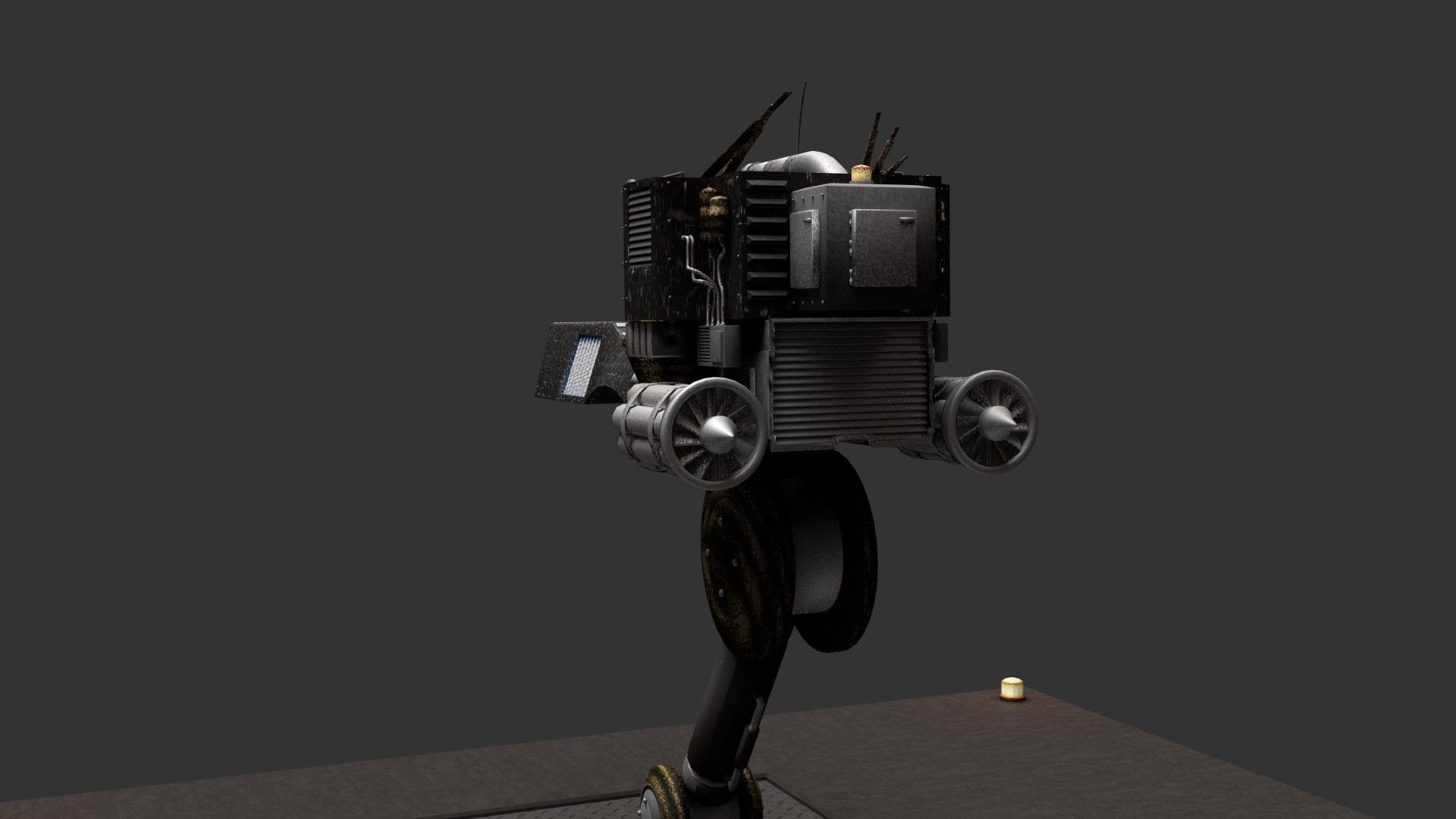 Sci Fi Sentry Gun Free low-poly 3D model_4